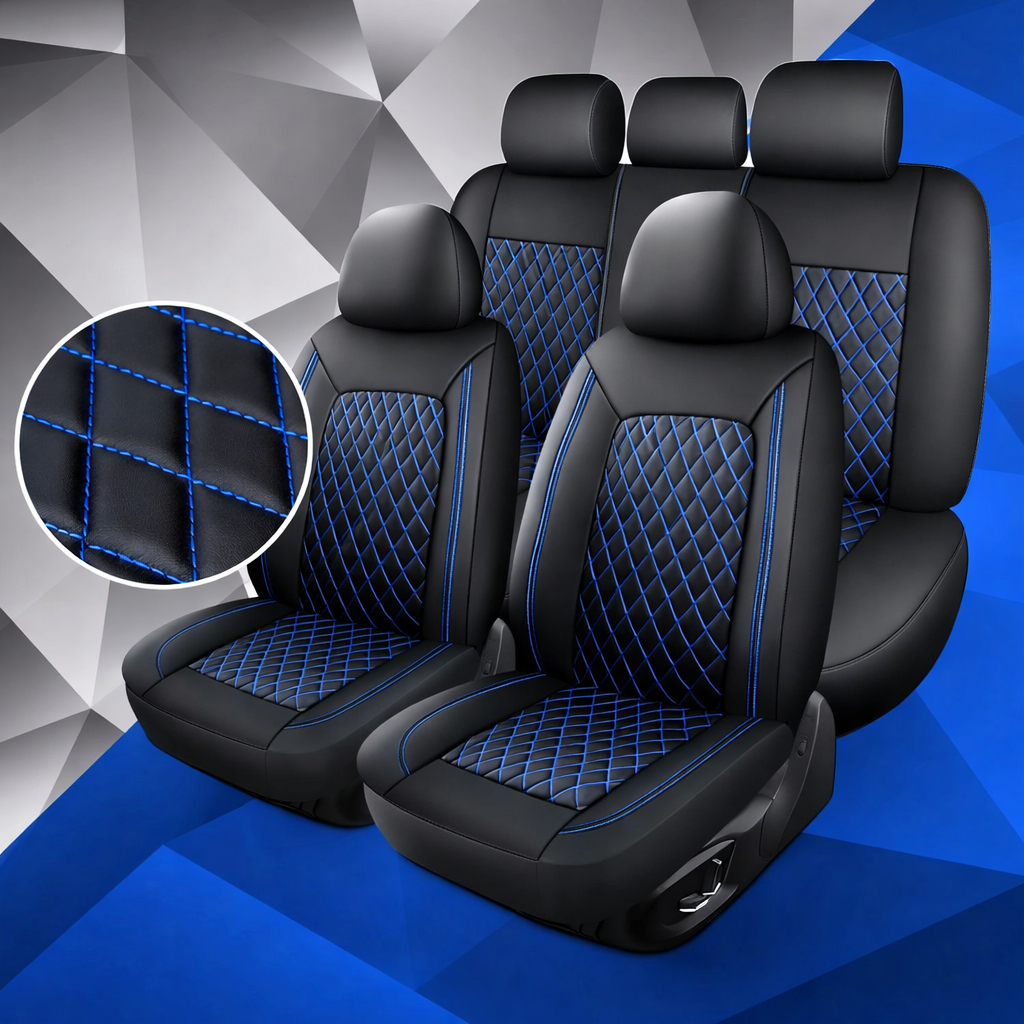 Autostoelhoezen Set 9-Delig – Gewatteerd PU-Leer Universeel