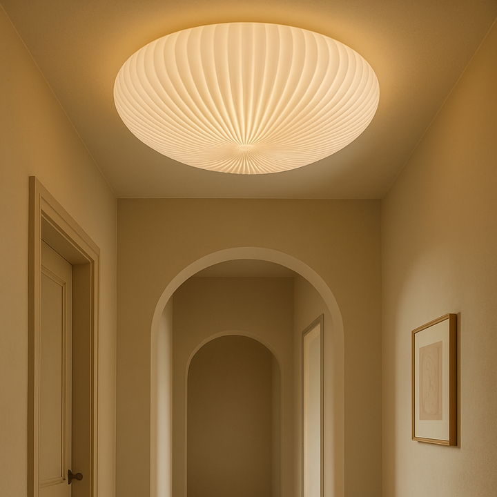 Roby Plafondlamp – Modern Plissé Design met Warme LED-Verlichting &amp; Duurzame Materialen