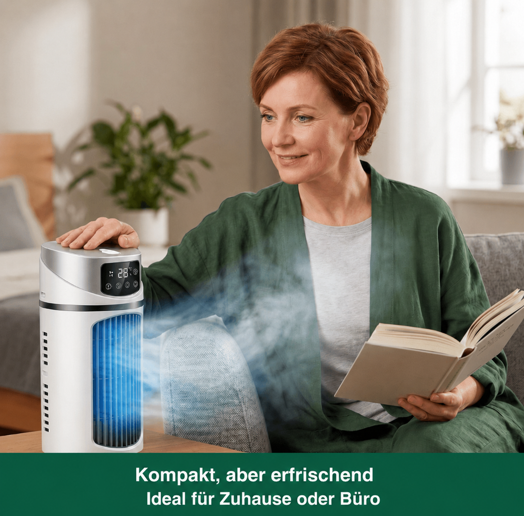 Mini Klimaanlage 3-in-1 – Ventilator mit Luftkühlung und Befeuchtung Bolendo