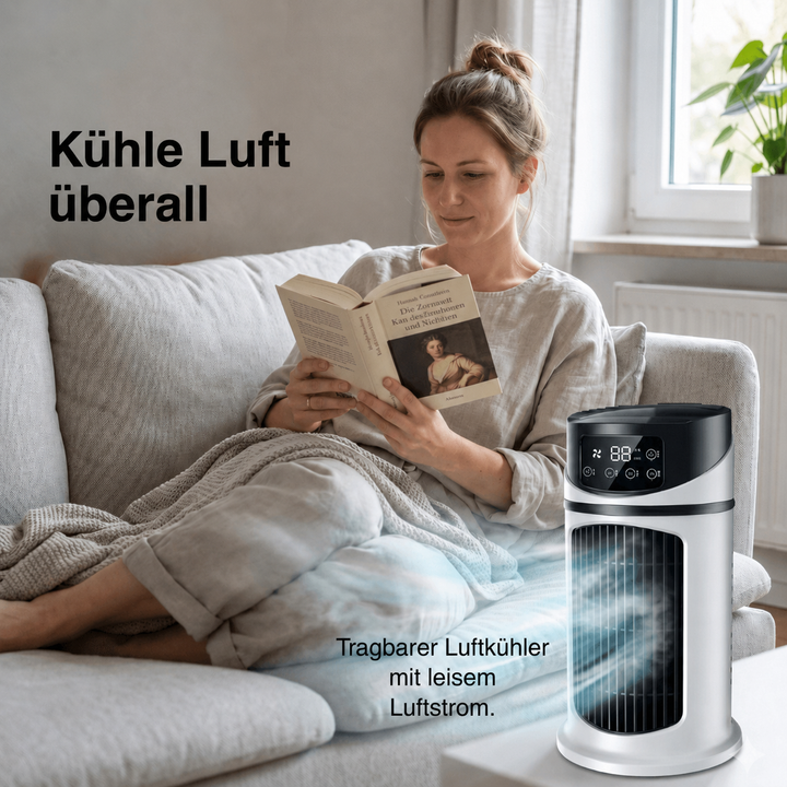 Mini Klimaanlage 3-in-1 – Ventilator mit Luftkühlung und Befeuchtung Bolendo
