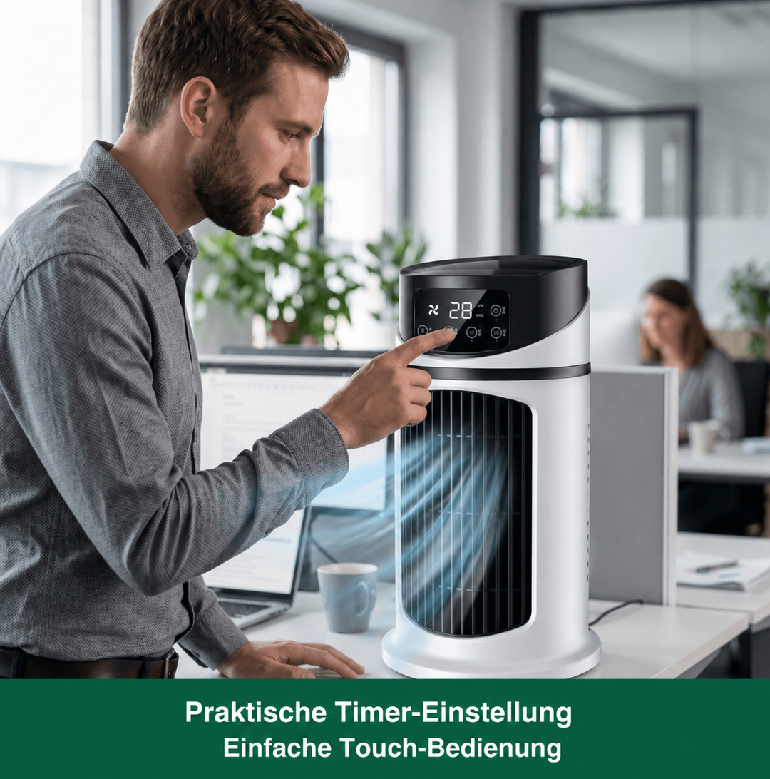 Mini Klimaanlage 3-in-1 – Ventilator mit Luftkühlung und Befeuchtung Bolendo