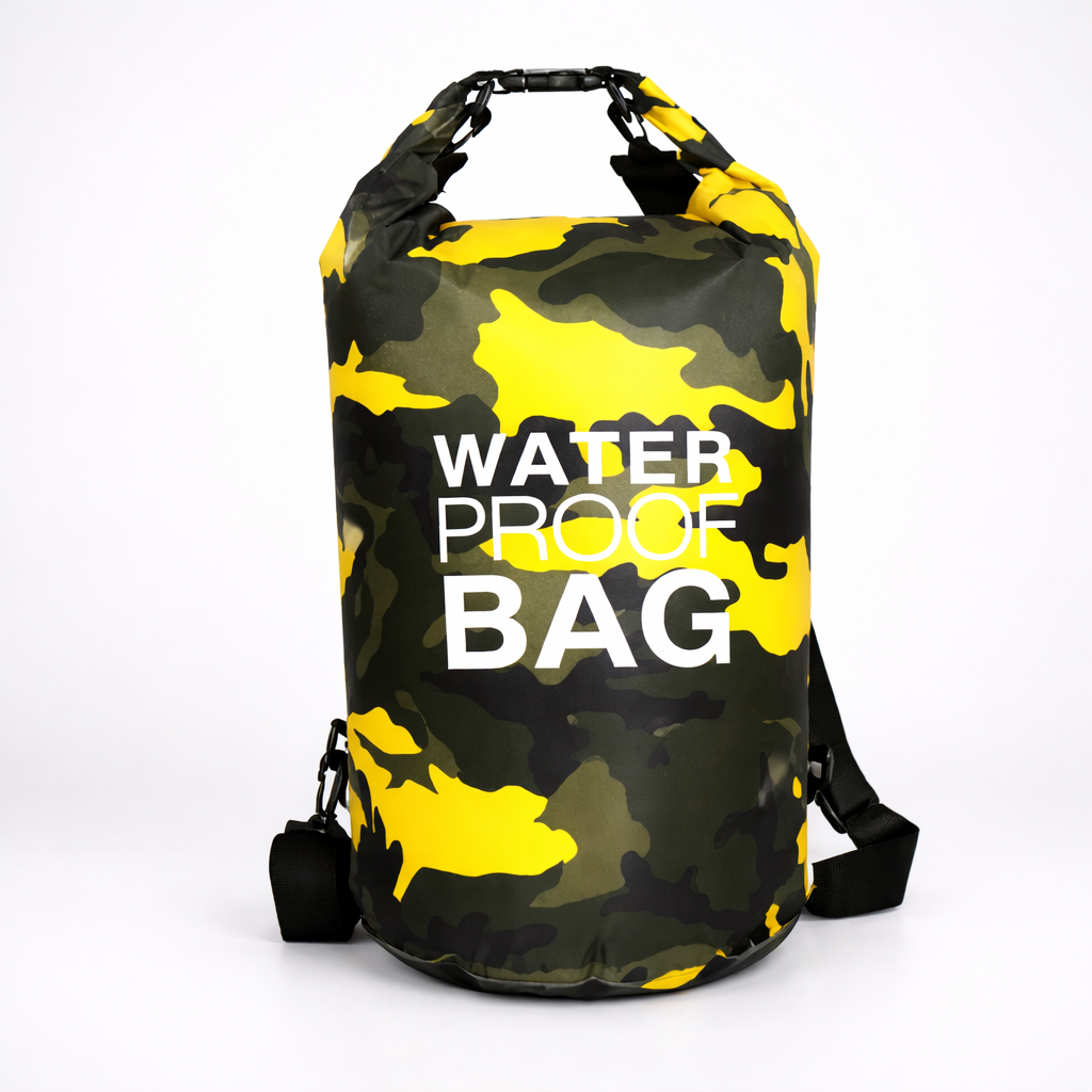 Sac à dos dry bag étanche – Matériau PVC et sangle d’épaule réglable
