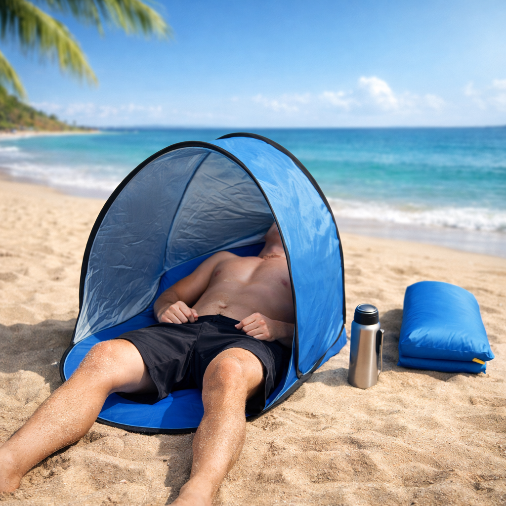 Pop-Up Strandtent UV Bescherming – Opvouwbare Strand Shelter met Draagtas Vestragear