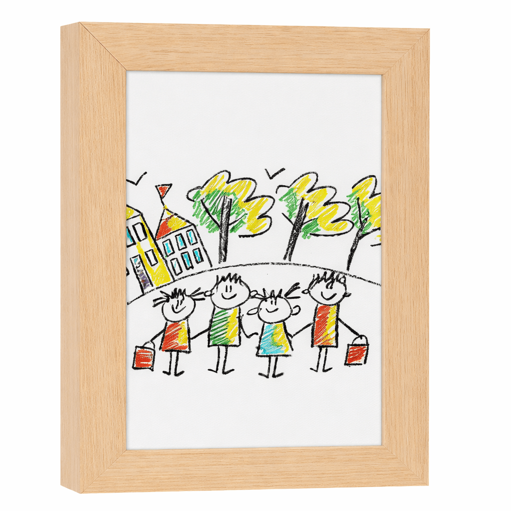 SKETCHBOX – Display frame in wood look with built-in storage space Bolendo