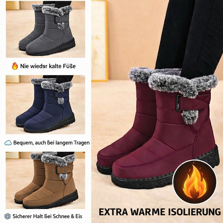 Botas de nieve de invierno con forro cálido – botines antideslizantes y repelentes al agua