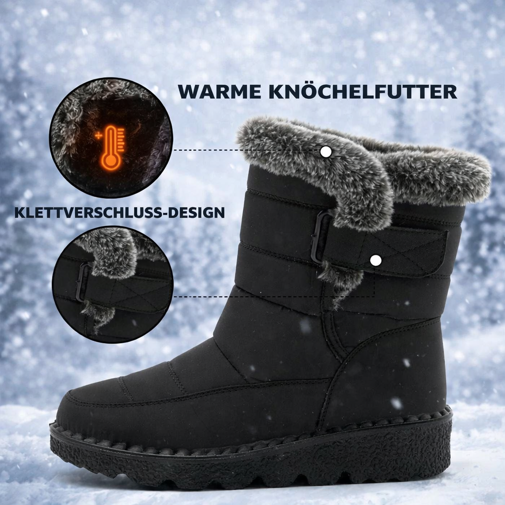 Botas de nieve de invierno con forro cálido – botines antideslizantes y repelentes al agua
