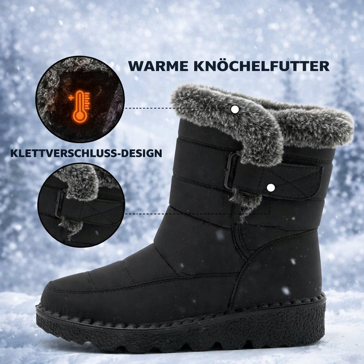 Botas de nieve de invierno con forro cálido – botines antideslizantes y repelentes al agua