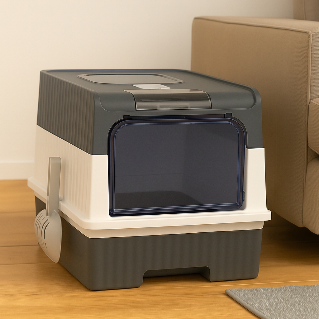 PurrLuxe – Arenero automático para gatos con esterilización UV y autolimpieza