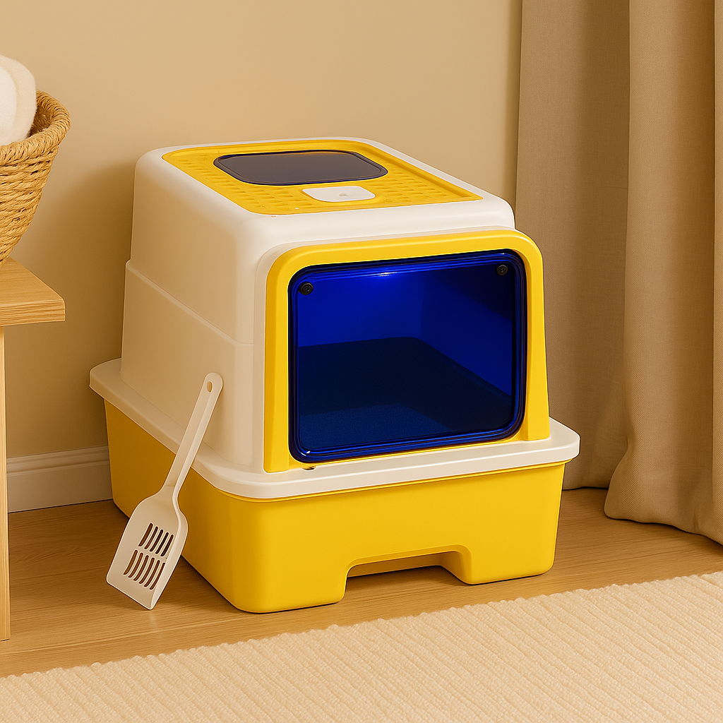 PurrLuxe – Arenero automático para gatos con esterilización UV y autolimpieza