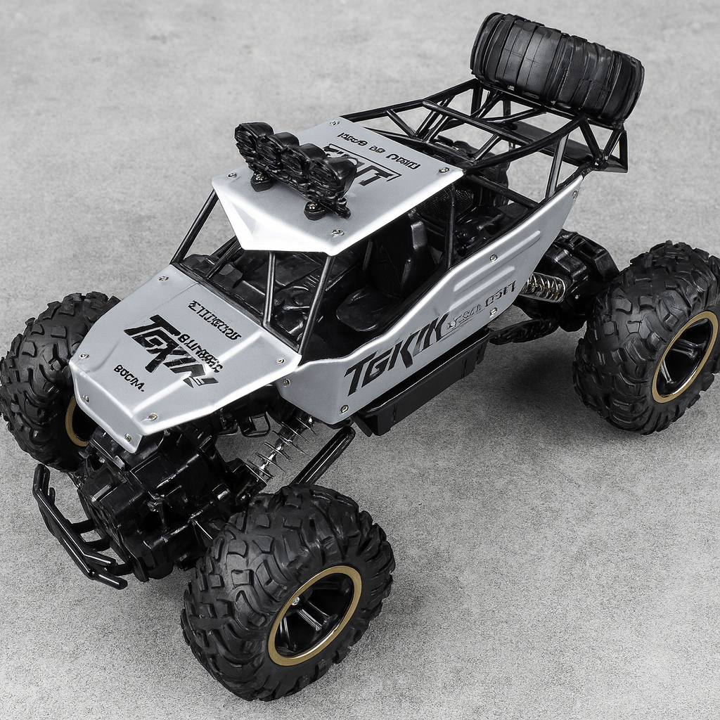 Camión monstruo RC 4x4 – Potente tracción, carrocería resistente y agarre todoterreno