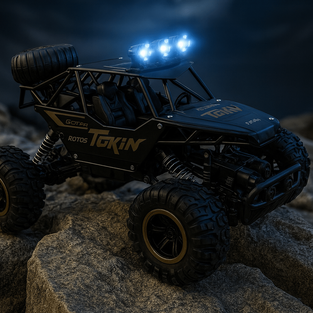 Camión monstruo RC 4x4 – Potente tracción, carrocería resistente y agarre todoterreno