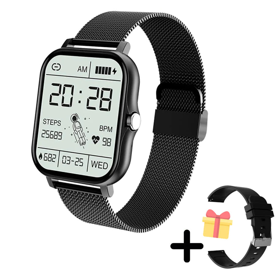 PulseTech Smartwatch 2.0 – Gezondheid, Sport &amp; Meldingen in Stijl