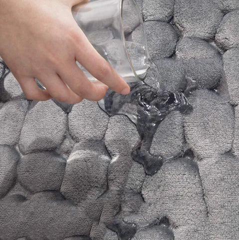 CobbleMat | Antislip PVC Badmat met keienontwerp - Sneldrogende, Zachte &amp; Duurzame Badkamermat 5