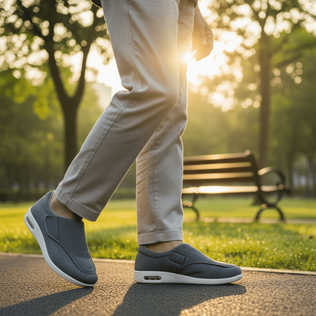 ComfortFit | Diabetikerschuhe mit Memory-Schaum &amp; Zero-Drop-Design | Extra breite Passform für geschwollene Füße 1