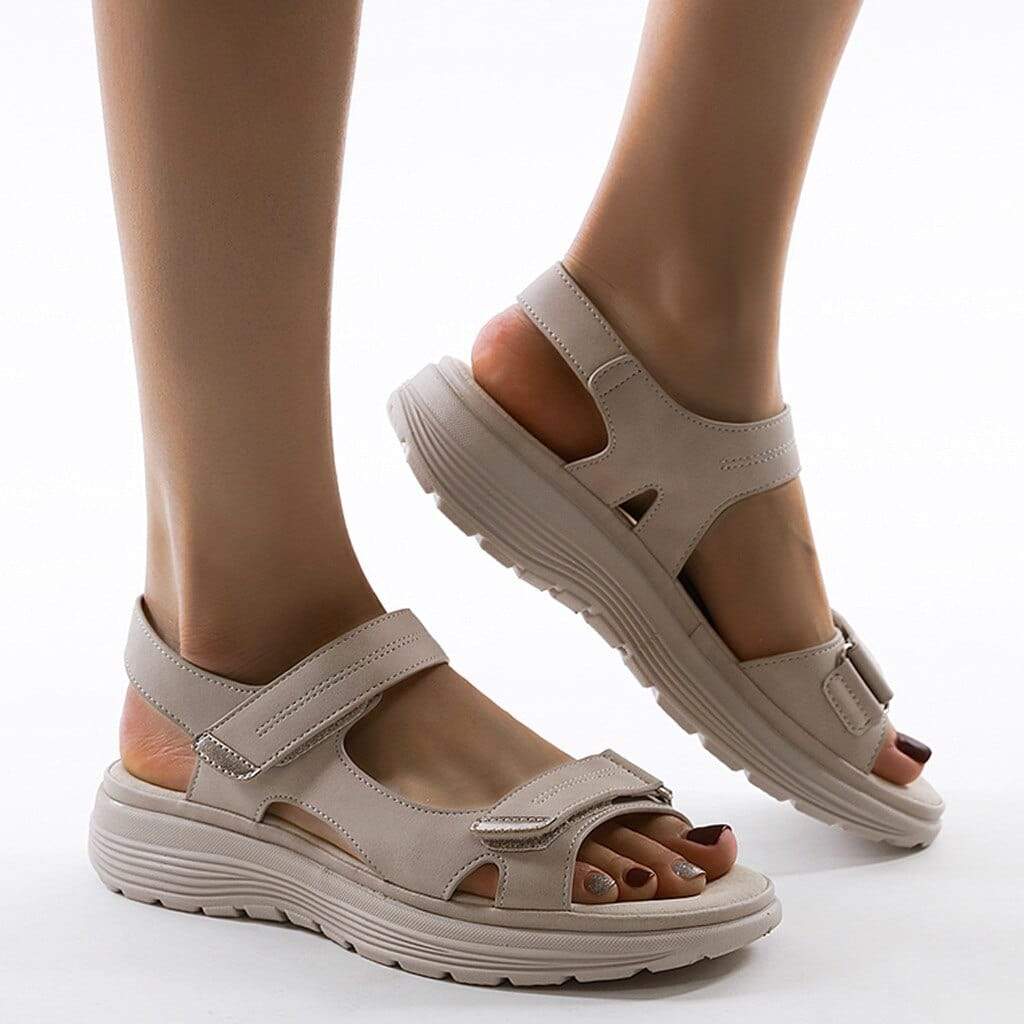 Comfortabele Dames Sandalen met Voetbed en Verstelbare Klittenbandsluiting 1