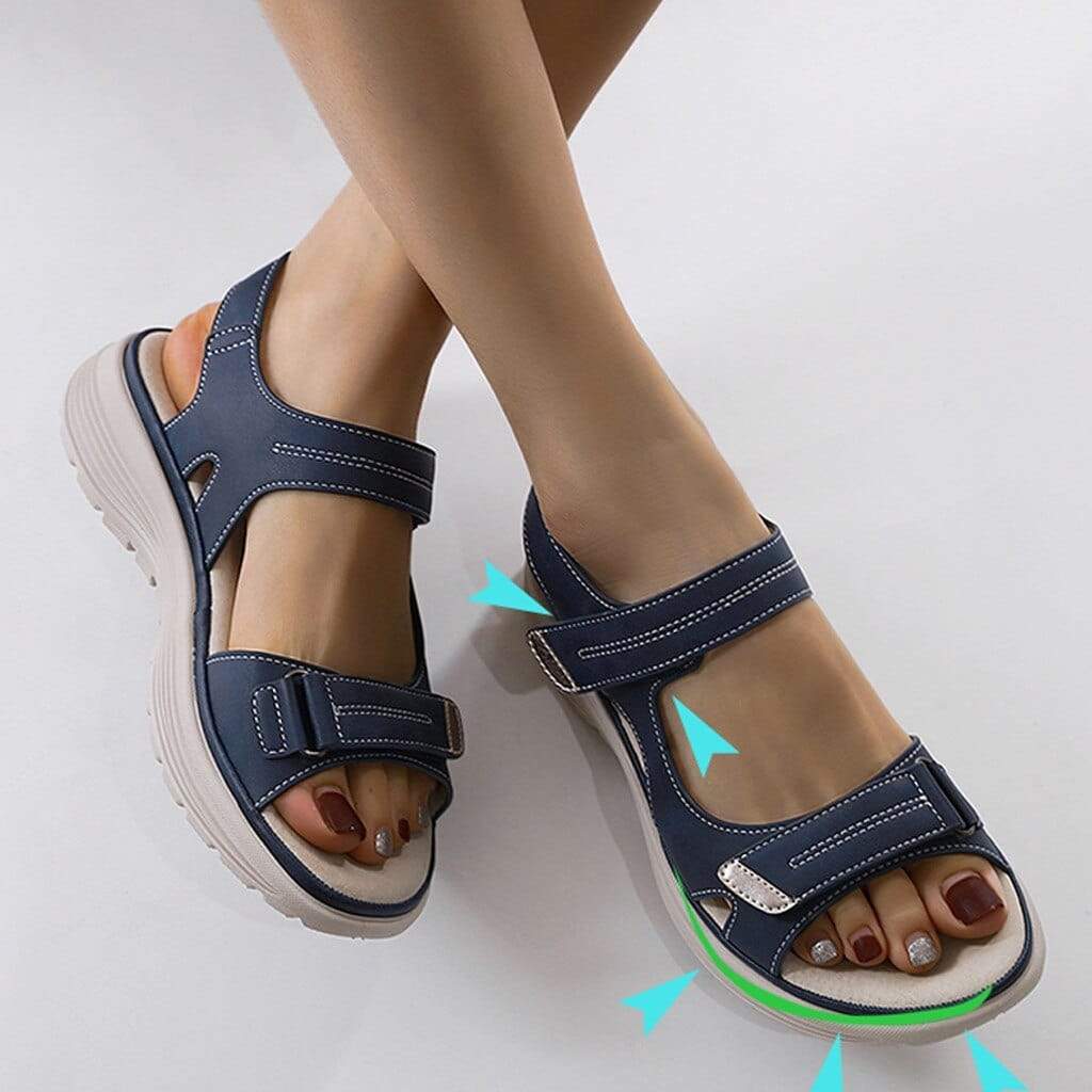 Comfortabele Dames Sandalen met Voetbed en Verstelbare Klittenbandsluiting 2