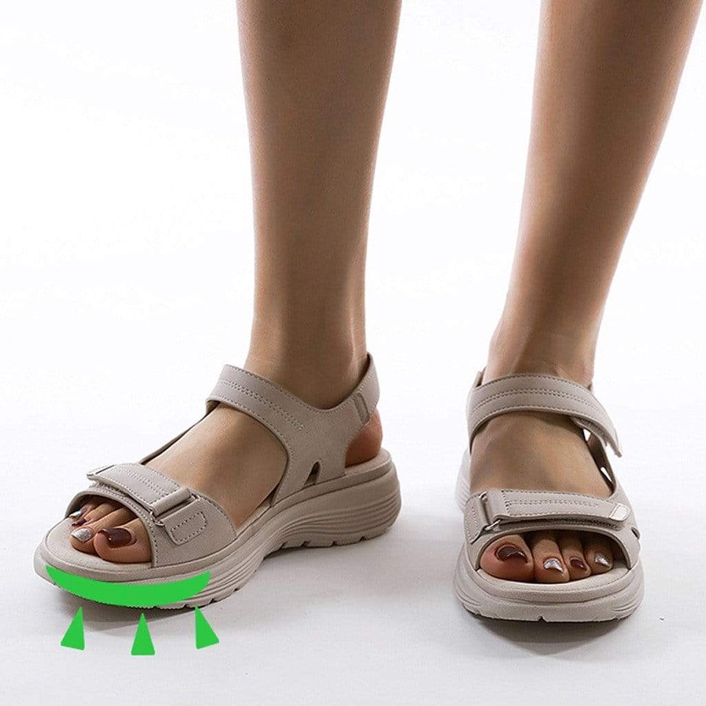 Comfortabele Dames Sandalen met Voetbed en Verstelbare Klittenbandsluiting 4
