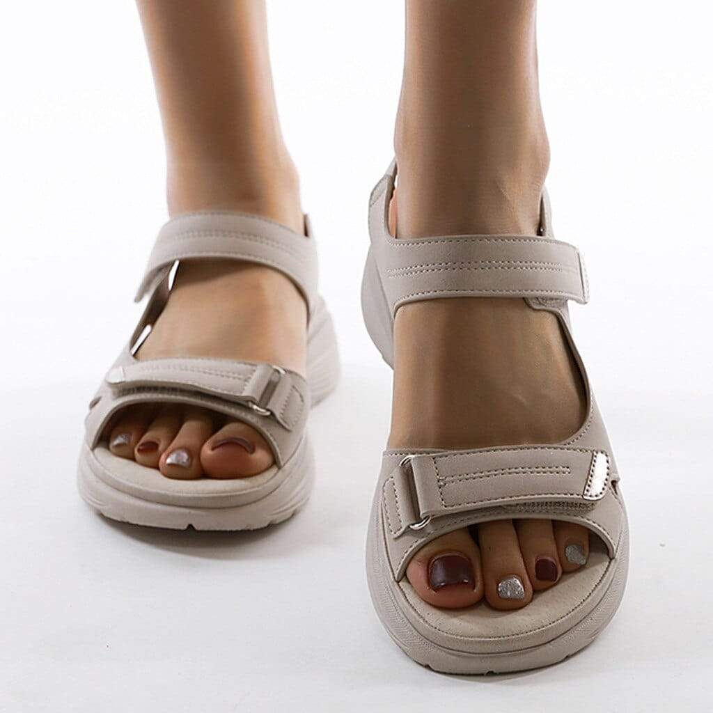 Comfortabele Dames Sandalen met Voetbed en Verstelbare Klittenbandsluiting 5