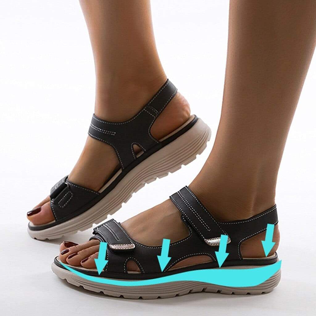 Comfortabele Dames Sandalen met Voetbed en Verstelbare Klittenbandsluiting 6