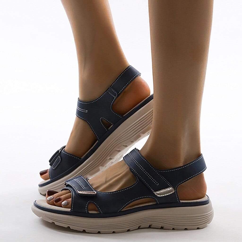 Comfortabele Dames Sandalen met Voetbed en Verstelbare Klittenbandsluiting 7