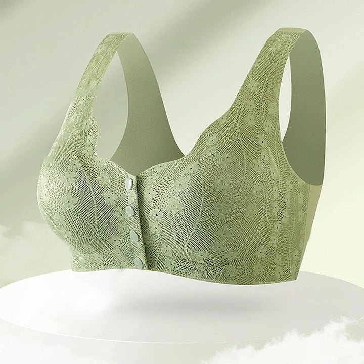 Comfortbeha zonder beugel met voorknopen zachte ondersteuning huidvriendelijk elastisch draagcomfort dagelijks gebruik | Sansoti 5