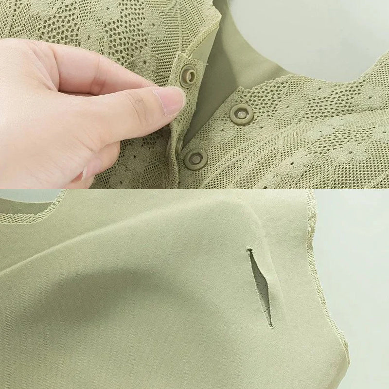Comfortbeha zonder beugel met voorknopen zachte ondersteuning huidvriendelijk elastisch draagcomfort dagelijks gebruik | Sansoti 8