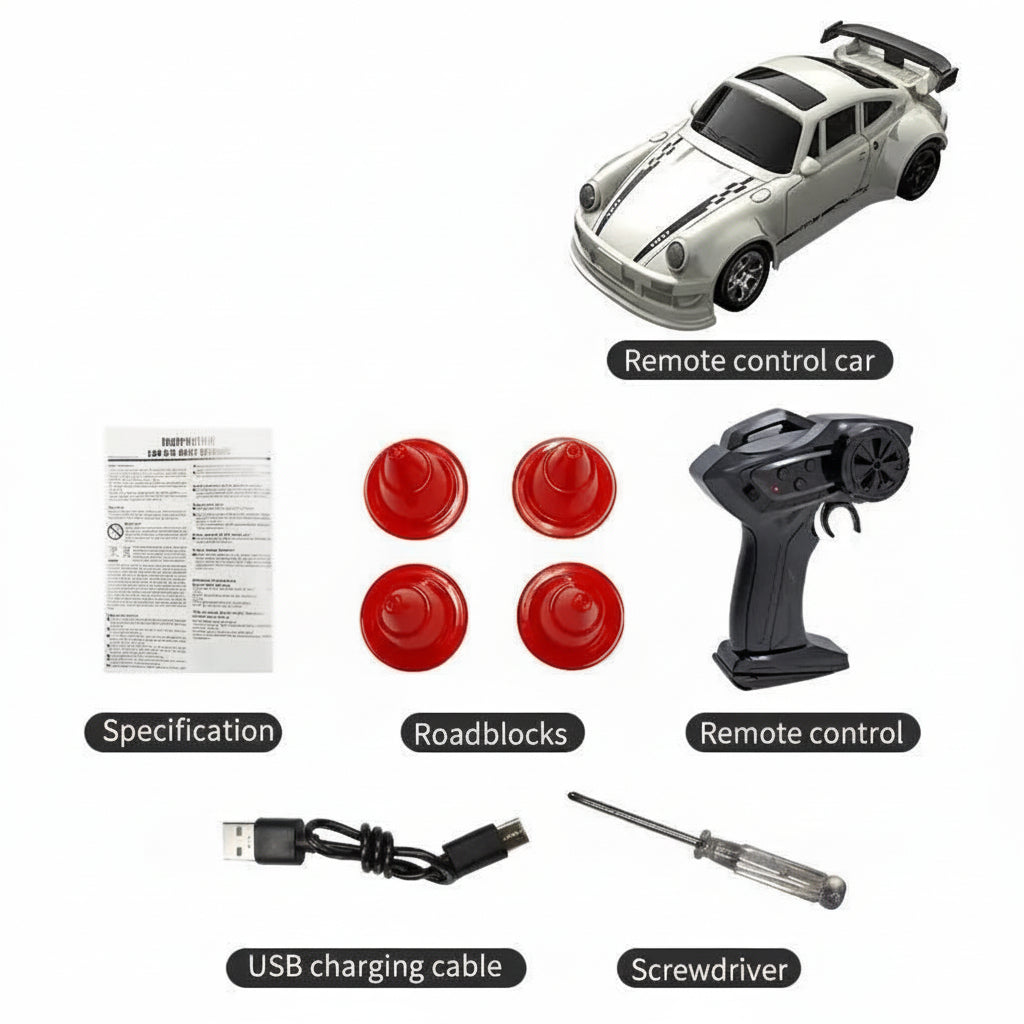 Compacte 1:64 Radiografisch Bestuurbare Driftauto met Afstandsbediening 13