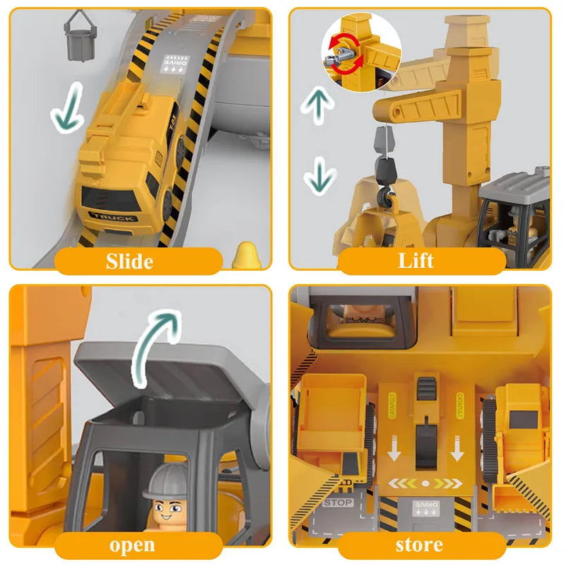 Buildix Set da Gioco – Veicoli da Costruzione Educativi con 120+ Pezzi