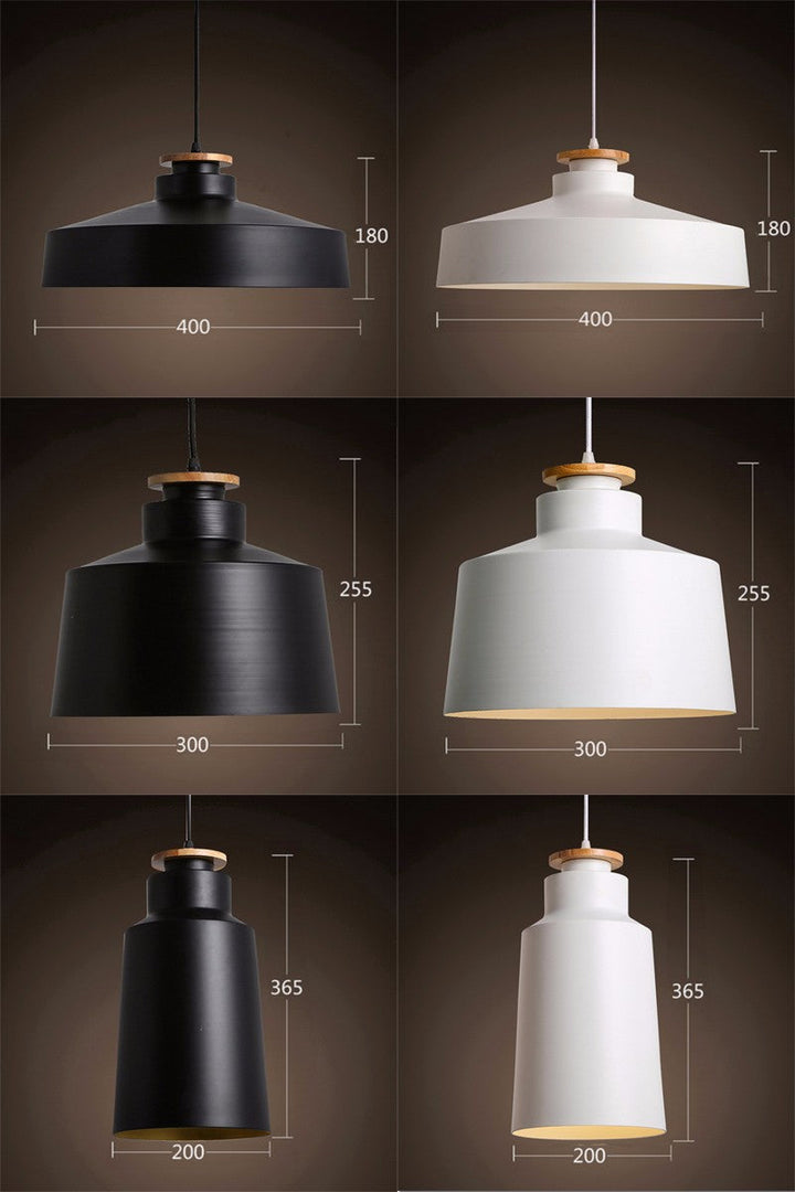 Lámpara de techo Solvéra – Diseño metálico y de madera, escandinavo, cable ajustable
