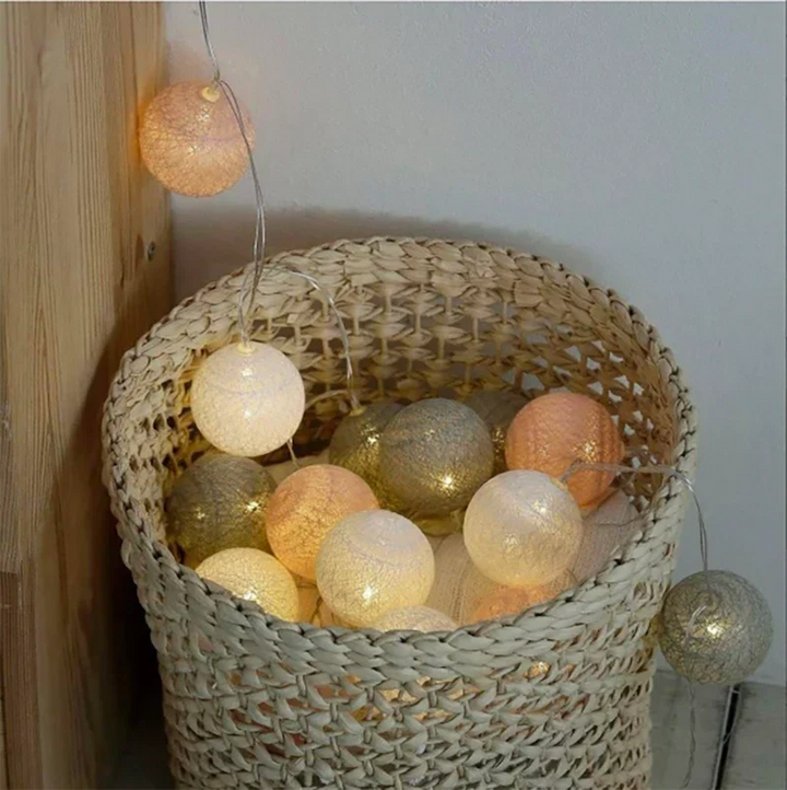 Cotton Ball Garland 15