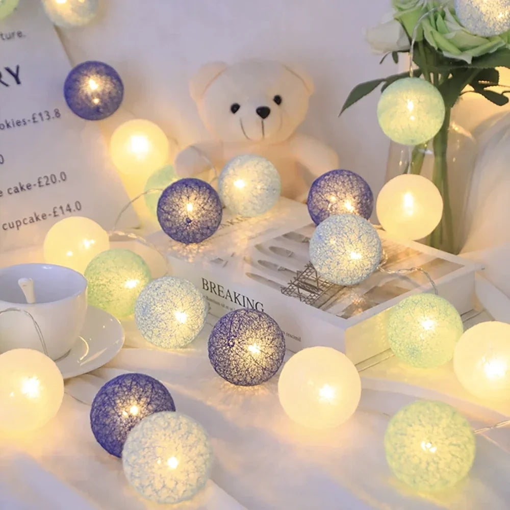 Cotton Ball Garland 4