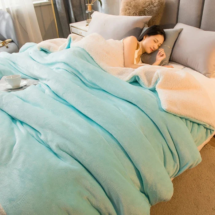 Manta Luxuosa Reversível Extra Macia | Interior Quente e Aveludado