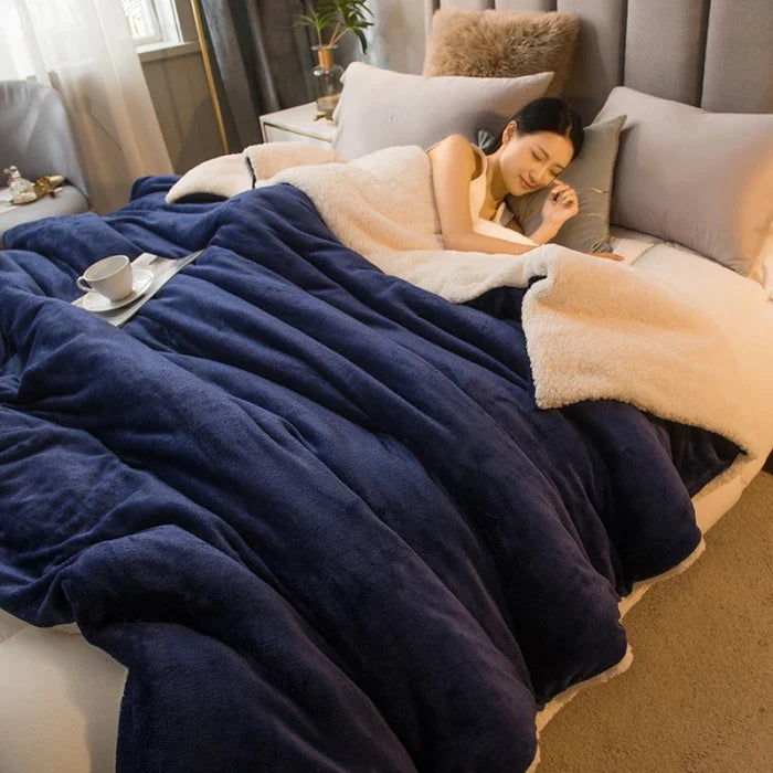 Manta Luxuosa Reversível Extra Macia | Interior Quente e Aveludado