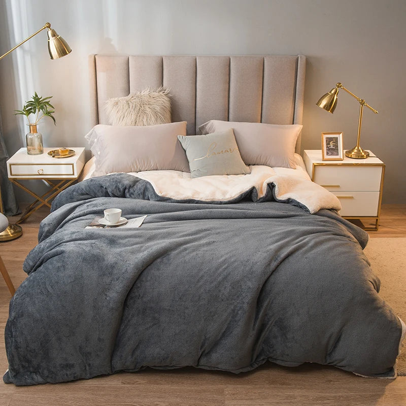 NordNest – coperta in pile di lusso reversibile con fodera in cashmere – inverno