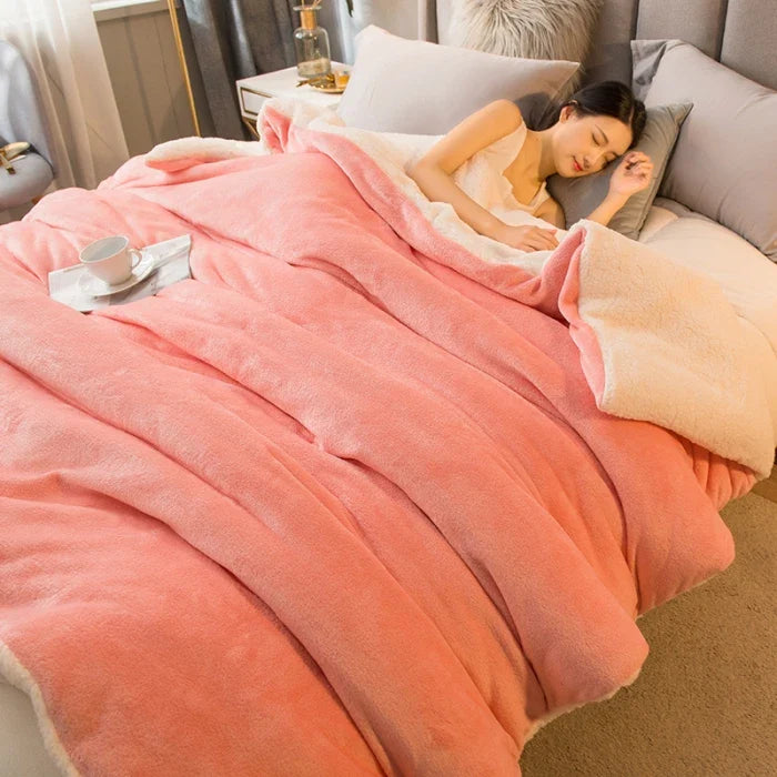 Manta Luxuosa Reversível Extra Macia | Interior Quente e Aveludado