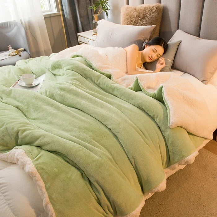 Manta Luxuosa Reversível Extra Macia | Interior Quente e Aveludado