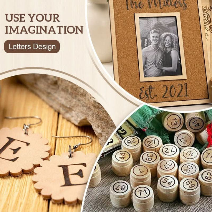 CraftMaster Pro graveerset | 58-delige houtbrand- en graveerset | Instelbare temperatuur | Doe-het-zelf knutselset | Hout, leer en metaal 3