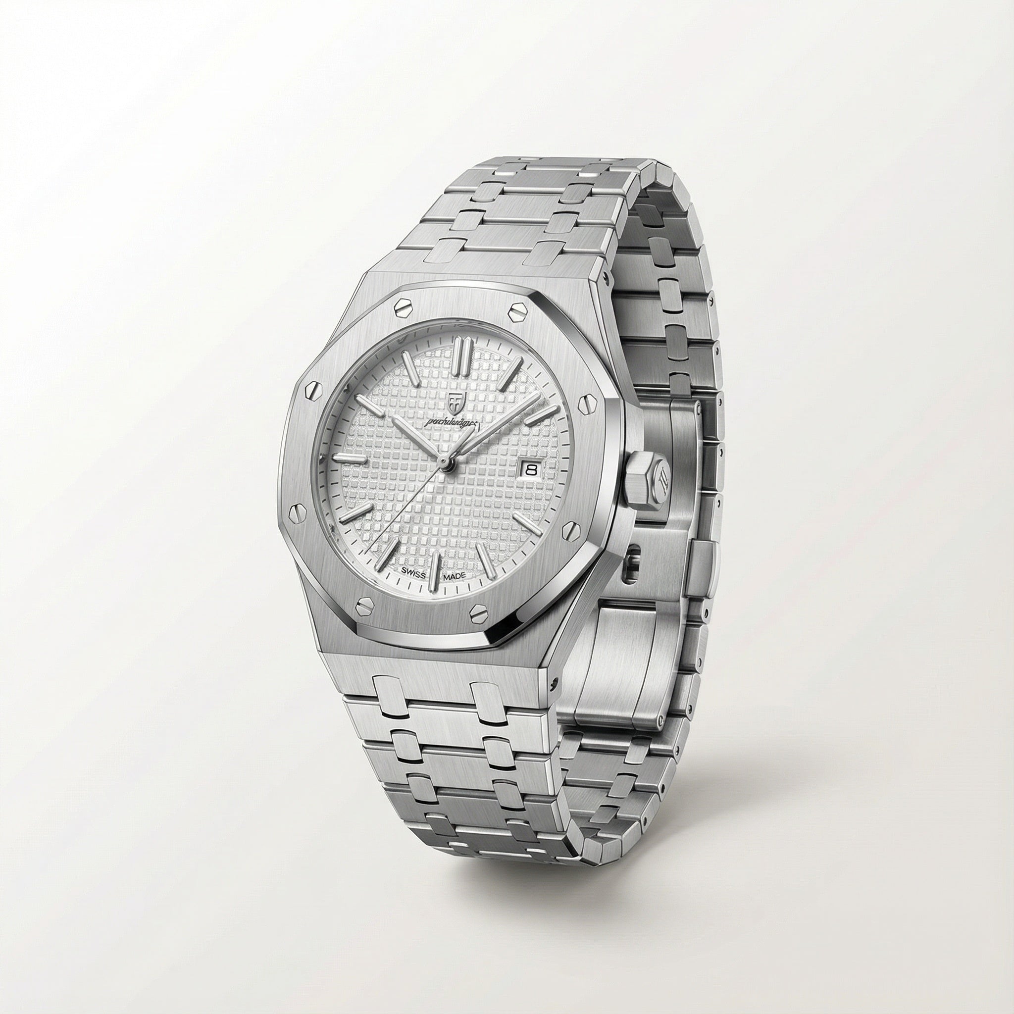 Reloj de hombre – Cristal de zafiro, caja de acero inoxidable y resistente al agua 5 ATM