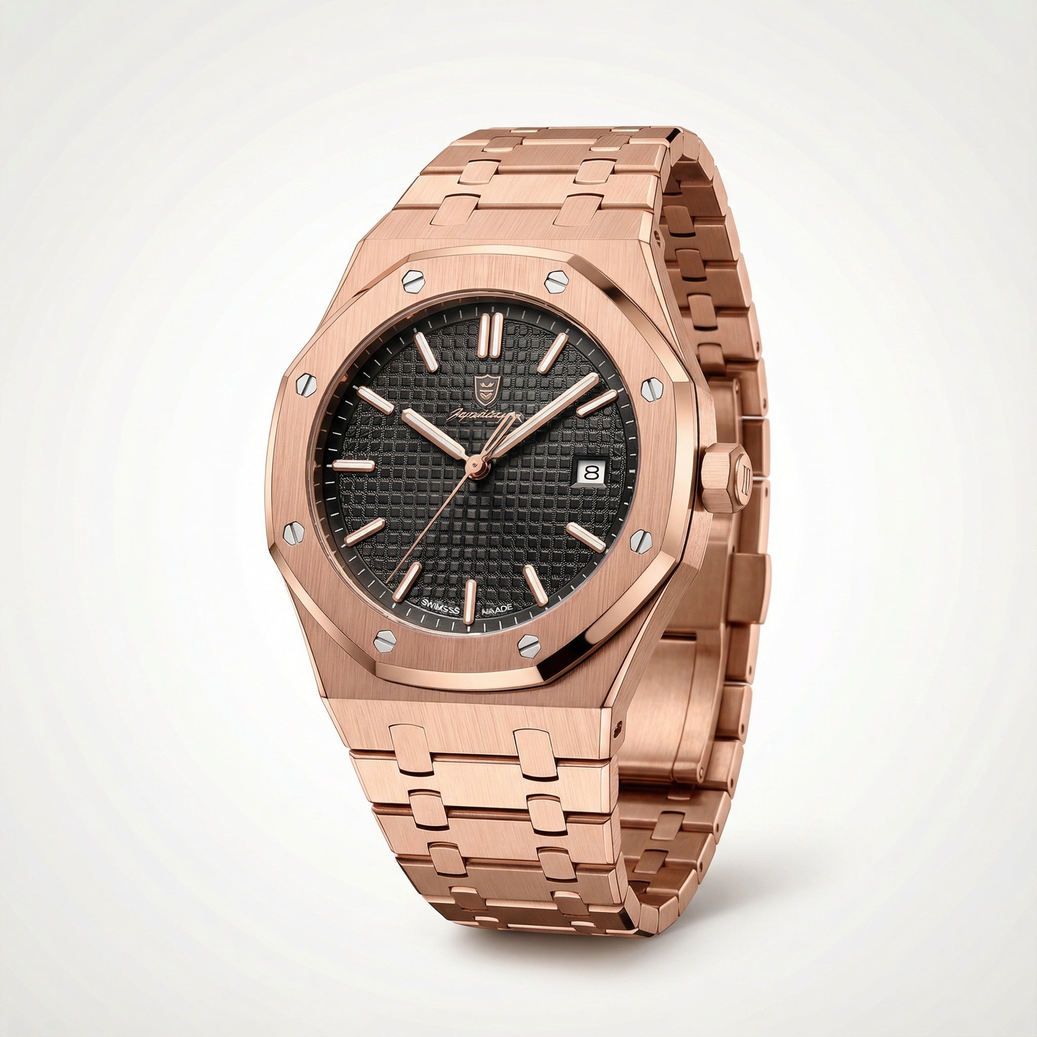 Reloj de hombre – Cristal de zafiro, caja de acero inoxidable y resistente al agua 5 ATM