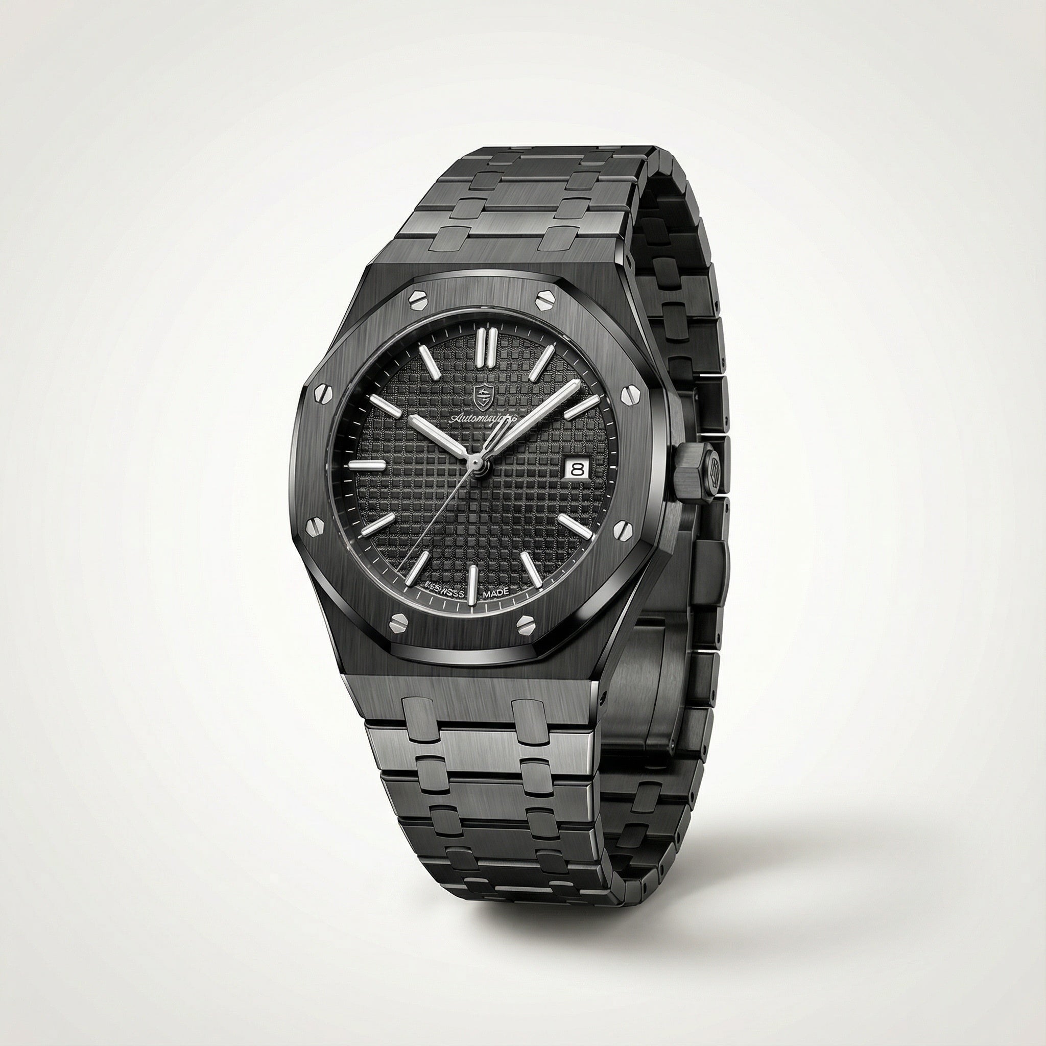 Reloj de hombre – Cristal de zafiro, caja de acero inoxidable y resistente al agua 5 ATM