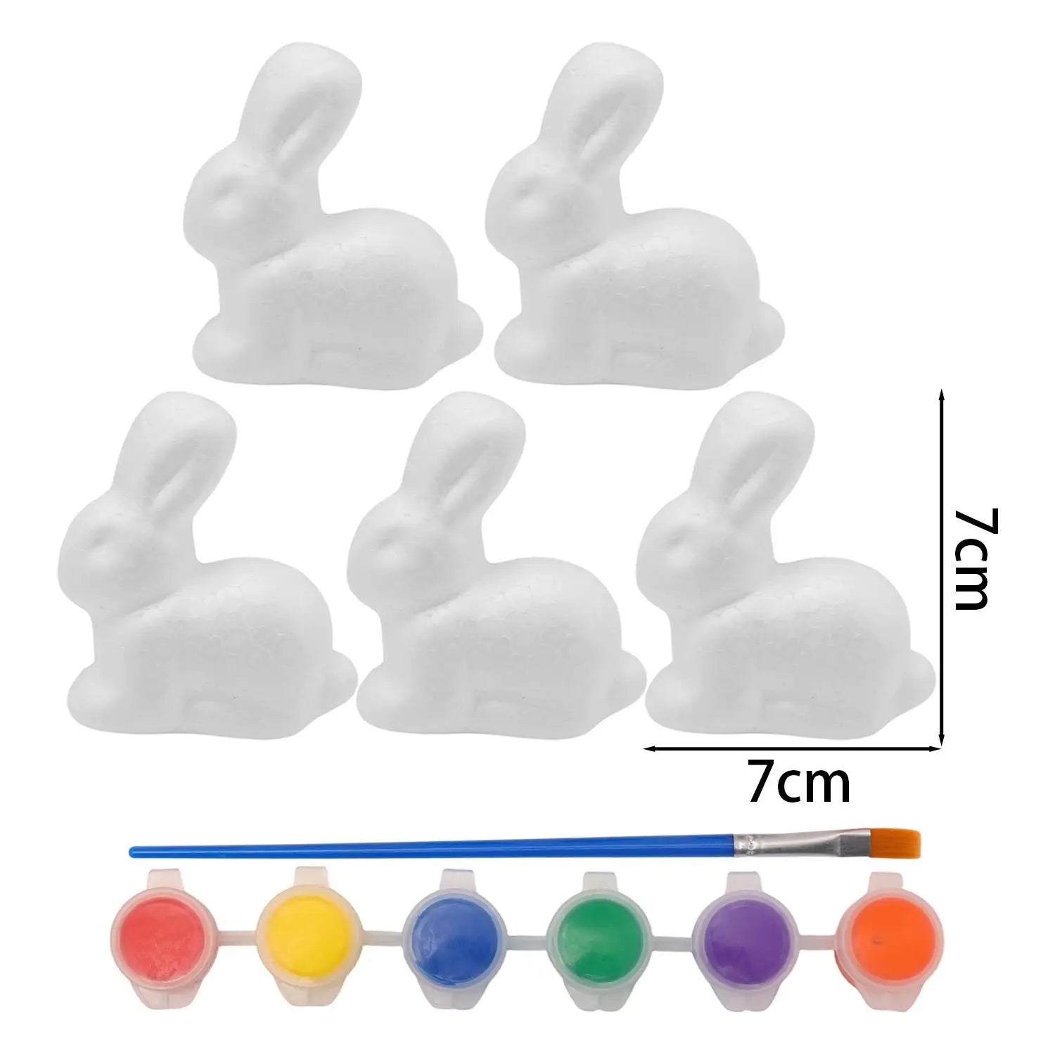 Creatief Schuim Ei-Schilderpakket voor Kinderen met 6 Kleuren Verf 7
