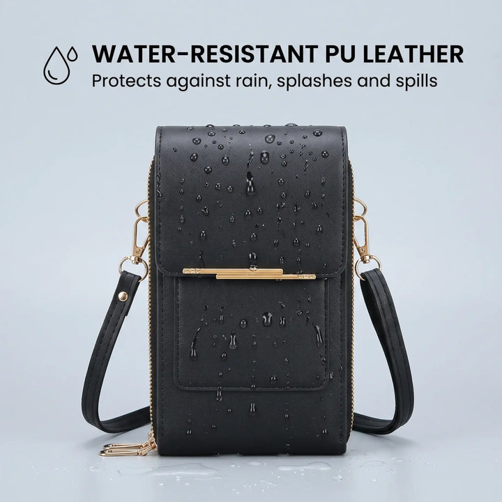 Crossbody Telefoontas met RFID-beveiliging | Waterdichte touchscreen-portemonnee | Verstelbare schoudertas voor smartphones tot 6,7 inch | Sansoti 5