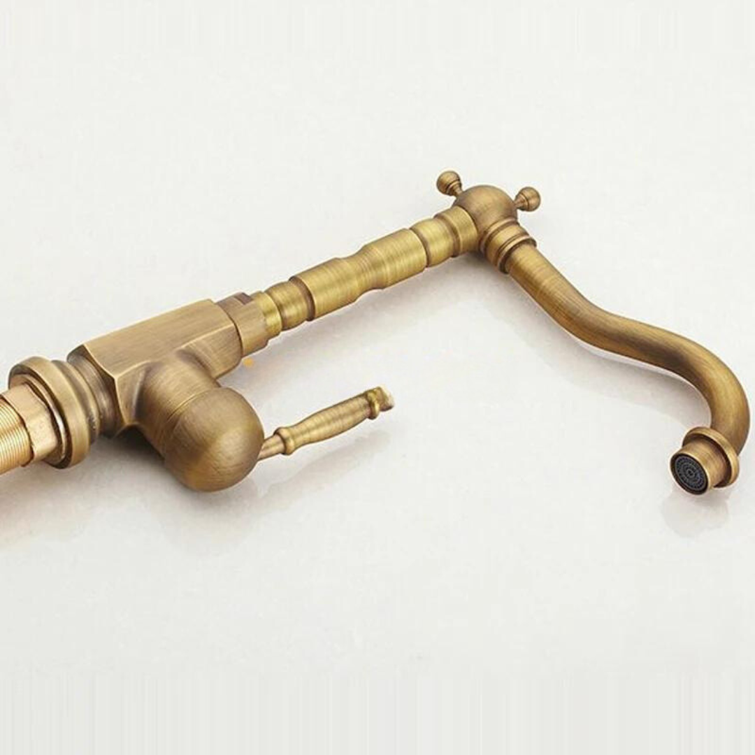 Goldura Vintage Keukenkraan Goud – 360° Draaibaar & Luxe Design