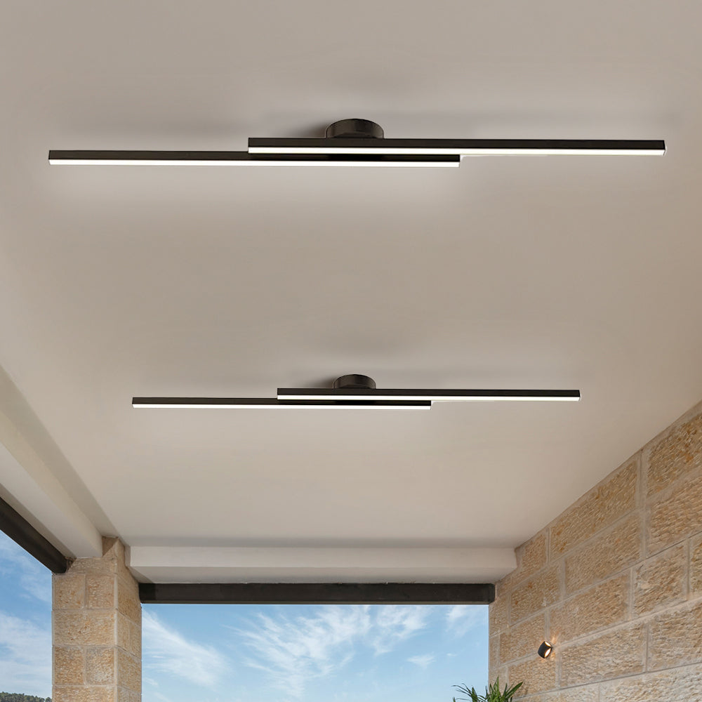 Norvion Plafondlamp – Lampada da soffitto LED allungata in alluminio con design minimalista elegante