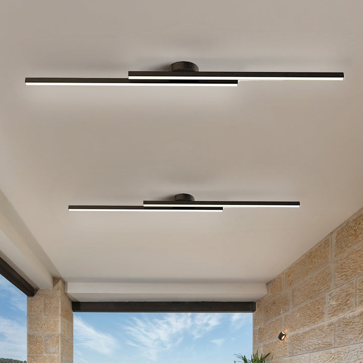Norvion Plafondlamp – Lampada da soffitto LED allungata in alluminio con design minimalista elegante