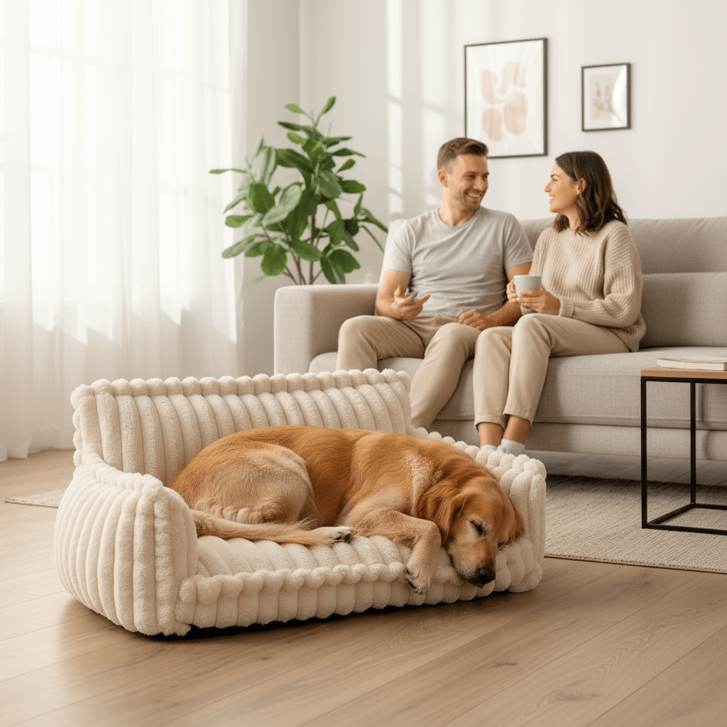 DOGVIA – Zachte en wasbare orthopedische hondenbank voor huisdieren 1