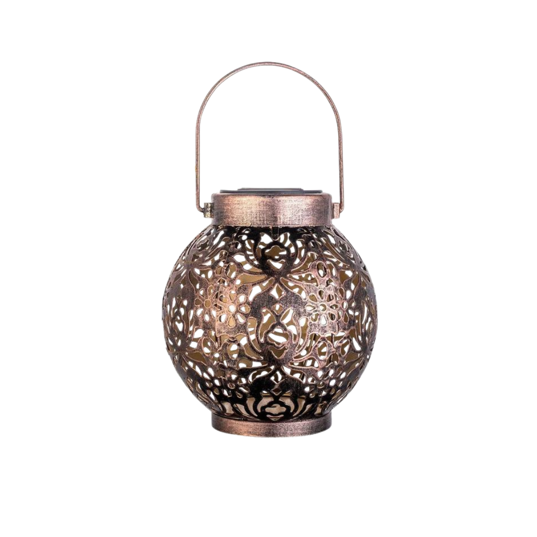 Solira – Farol Solar Patrón de Estrellas LED e Impermeable – Jardín y Exterior