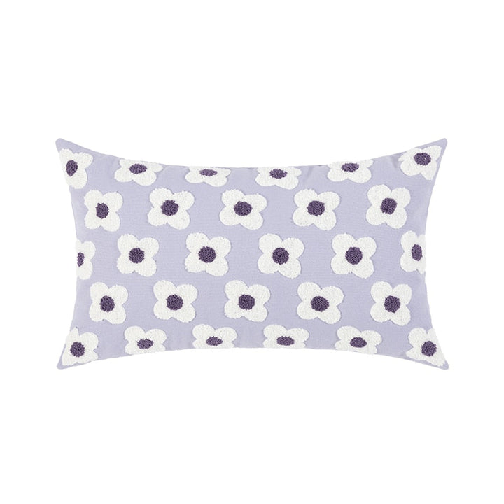 Floriva Daisy Funda de Cojín – Algodón Bordado con Motivo Floral en Varios Colores