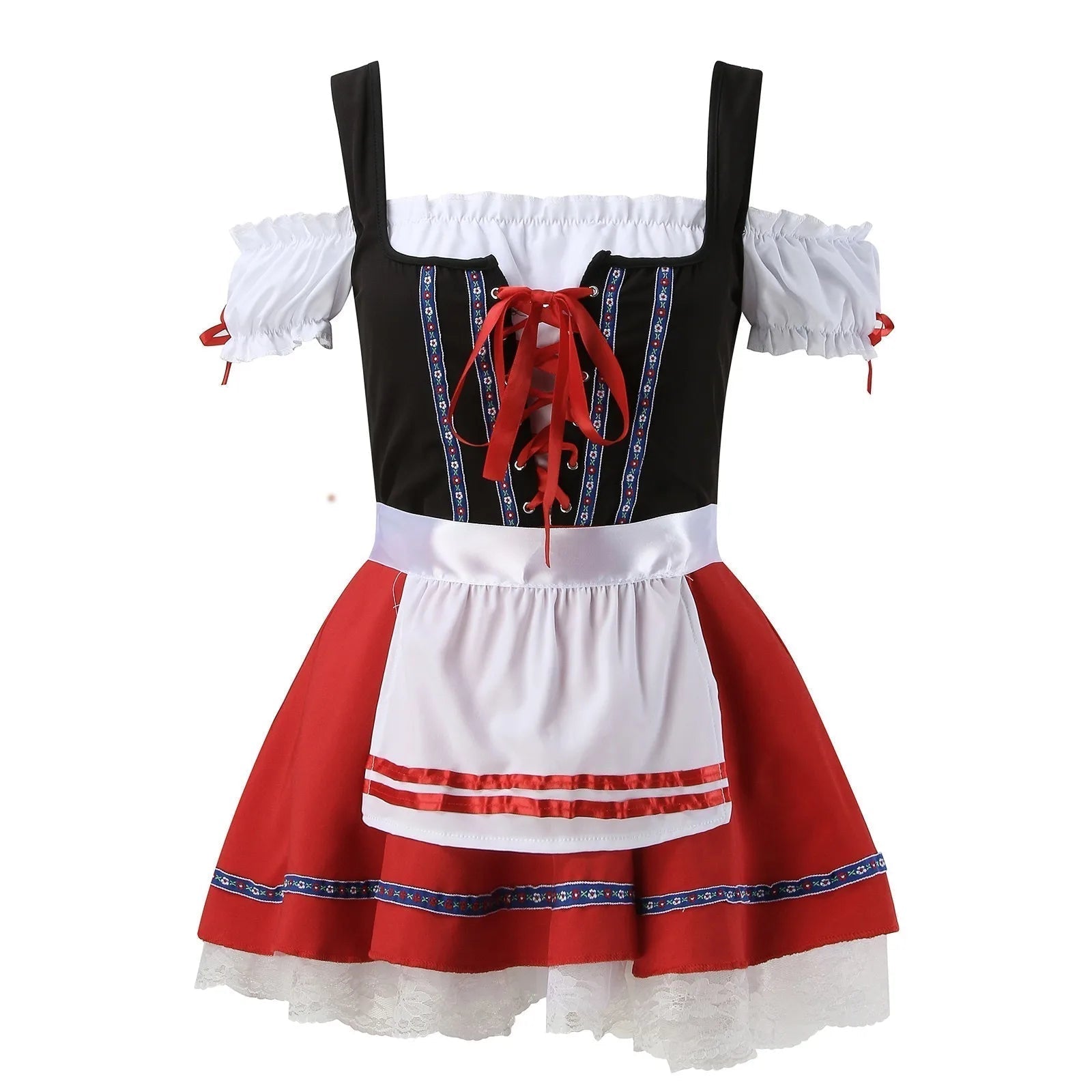 Rosalia – Dames Dirndl van Katoen met Sierdetails – Zomer & Oktoberfest
