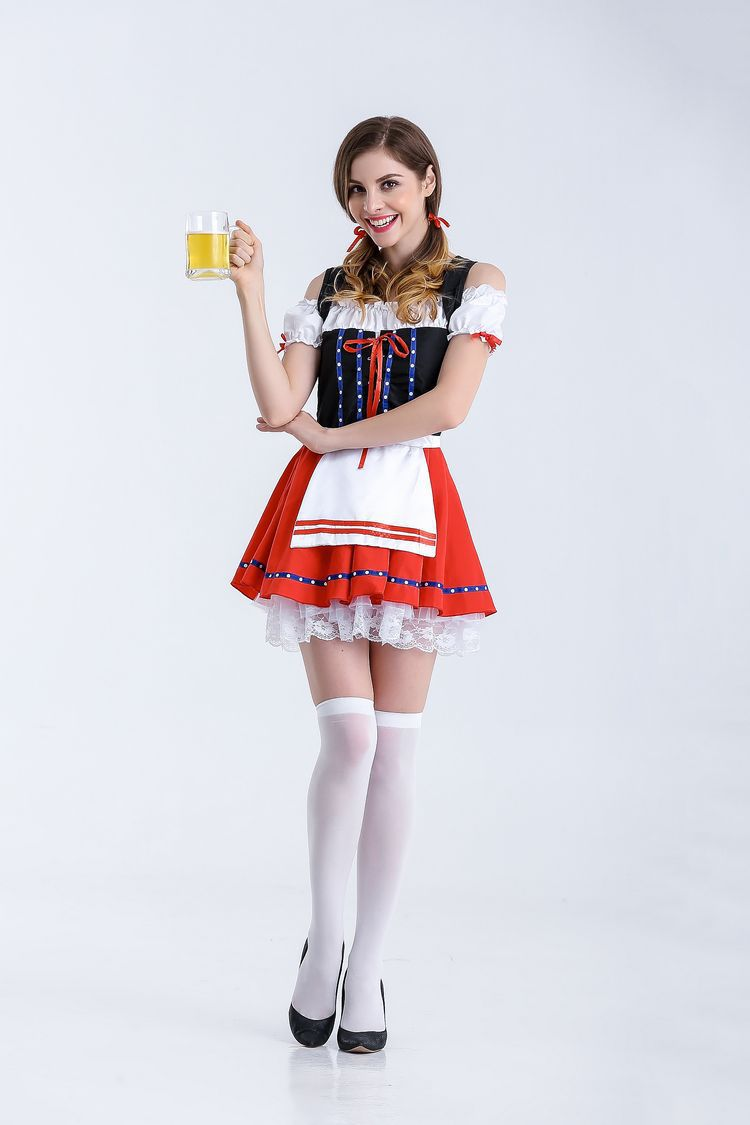 Rosalia – Dames Dirndl van Katoen met Sierdetails – Zomer & Oktoberfest